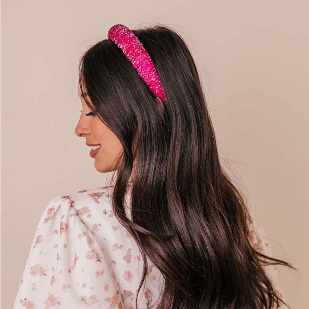 Jessakae Crystal Beaded Headband (Dark Pink)